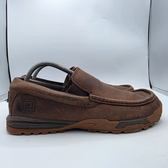 511 Tactical CCW Field Ops Mens Size 10 Dark Brown Slip On Shoes Casual Walking - Picture 12 of 13